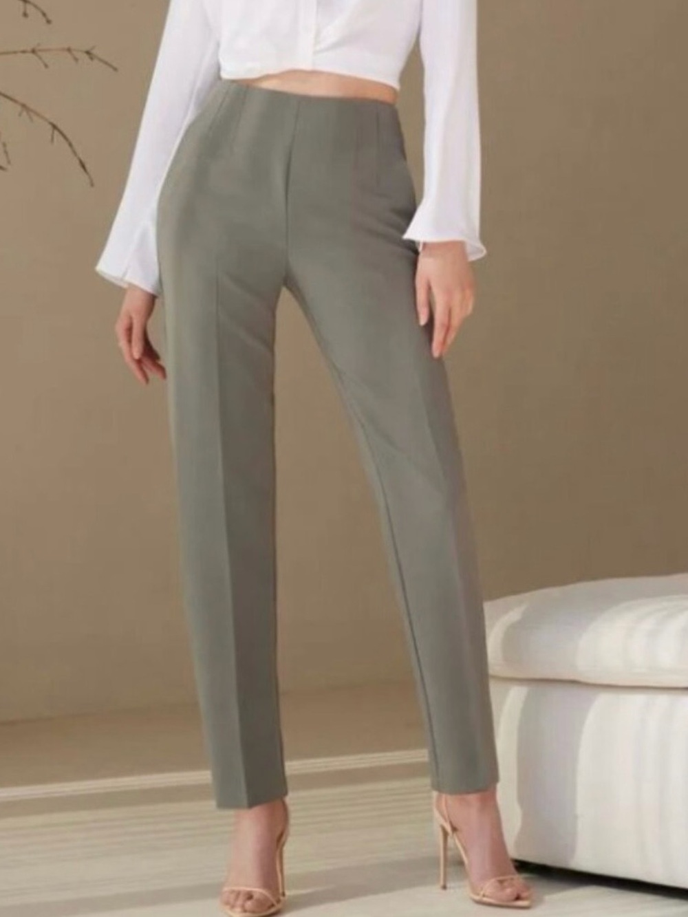 Dynamite- Kendall High Waisted Side Zip Trouser